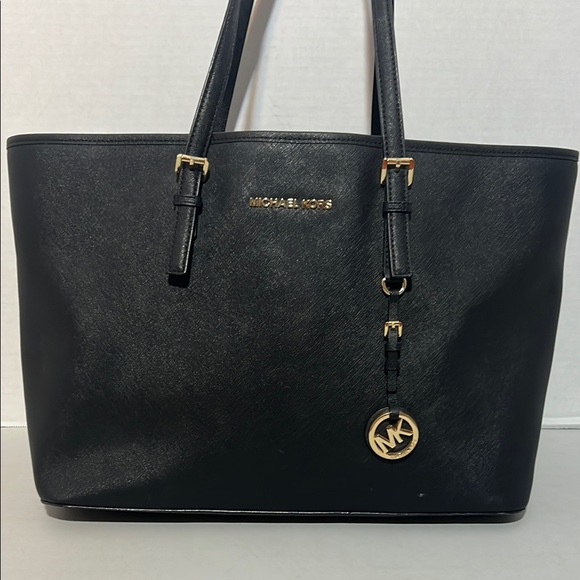 Michael Kors Black Saffiano Large Tote with Gold Accents - Picture 5 of 14